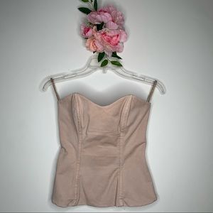 French Connection Ribbed Strapless Corset